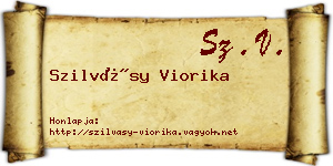 Szilvásy Viorika névjegykártya
